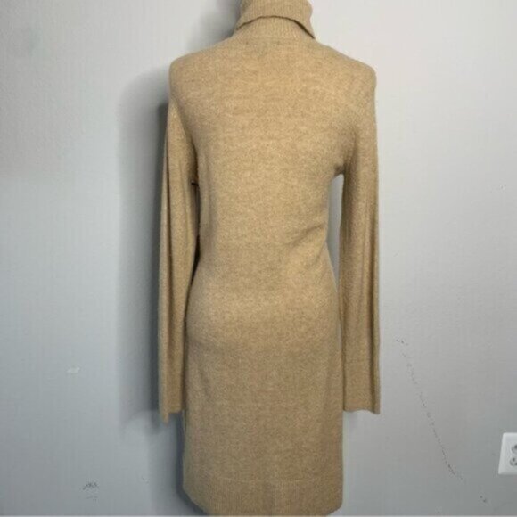 Rachel Zoe Camel Turtleneck Knee Length Sweater Dress - Picture 13 of 16